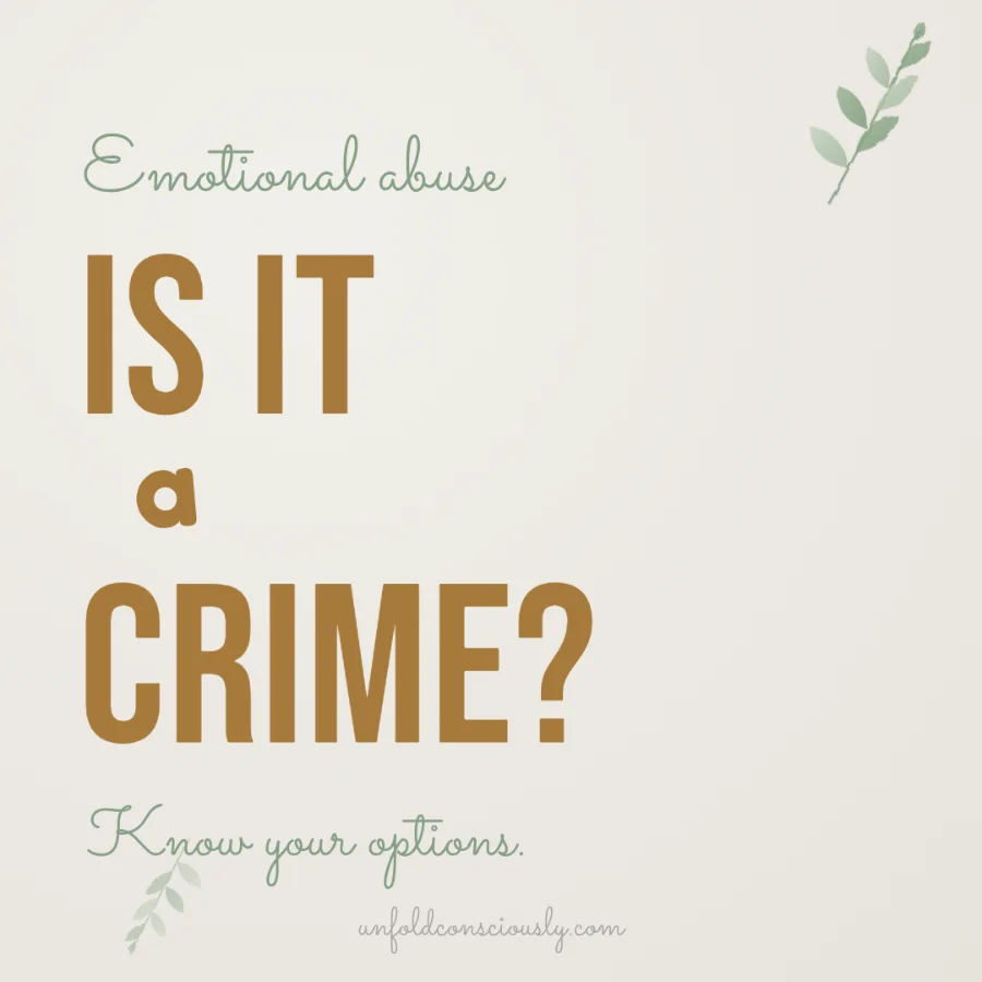 is it a crime? - emotional abuse